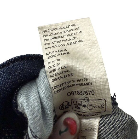 Pilcro Dark Wash Flare Wide Leg High Rise Trouser Jeans Womens Size 27 - Picture 5 of 6